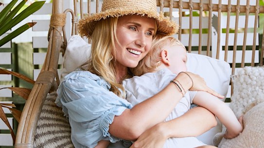 Magdalena Roze with son, Charlie. 