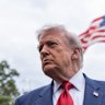 Donald Trump on the South Lawn of the White House on Friday (US time).
