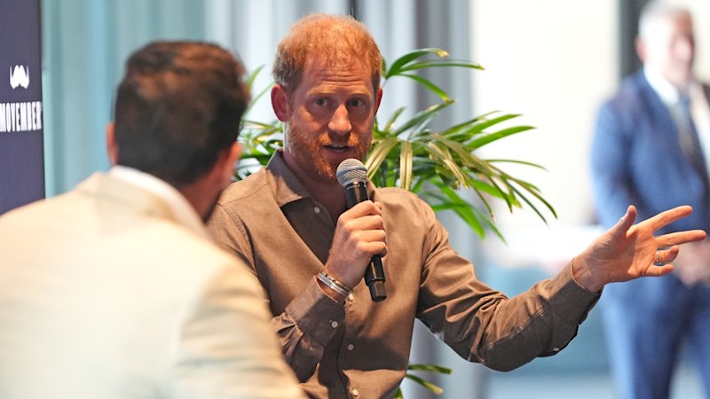 Prince Harry speaks on men’s mental health, becoming a father at Western Bulldogs Movember event