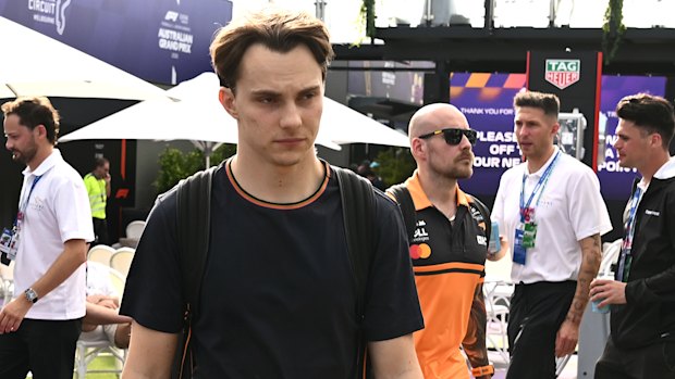 Oscar Piastri after his race day reached a nightmare end.