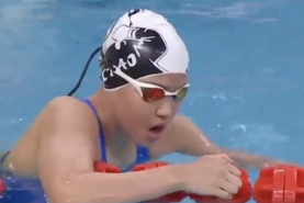 11-year-old Chinese swimmer Yu Zidi. 