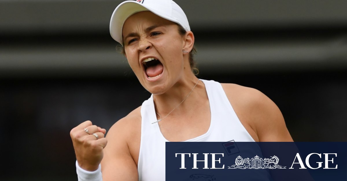 Ash Barty blasts into maiden Wimbledon quarter-final ...