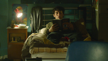 Fionn Whitehead stars as young computer game developer Stefan Butler in <i>Bandersnatch</i>, an interactive movie-length episode of <i>Black Mirror</i>. 
