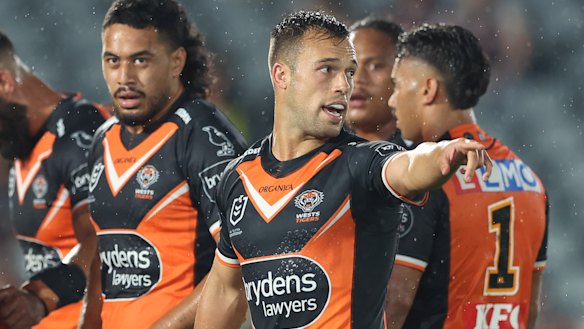 Wests Tigers halfback Luke Brooks.