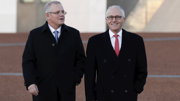 Treasurer Scott Morrison and Prime Minister Malcolm Turnbull.