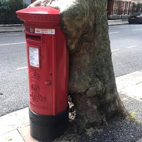 Red alert: A postbox in West Kensington, London.