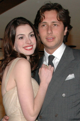 Actor Anne Hathaway, pictured with then-boyfriend Raffaello Follieri at a New York City gala in 2005, had to give authorities her personal journals and thousands of dollars worth of jewellery that Follieri had given her, when he was indicted on charges of money laundering. 