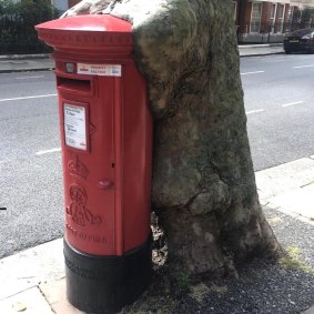 Red alert: A postbox in West Kensington, London.