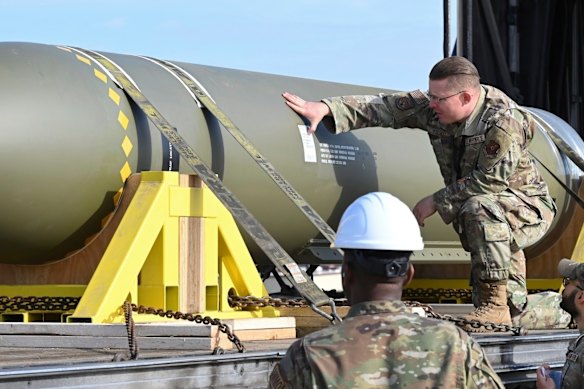 A “bunker buster” at the Whiteman base in Missouri in 2023.