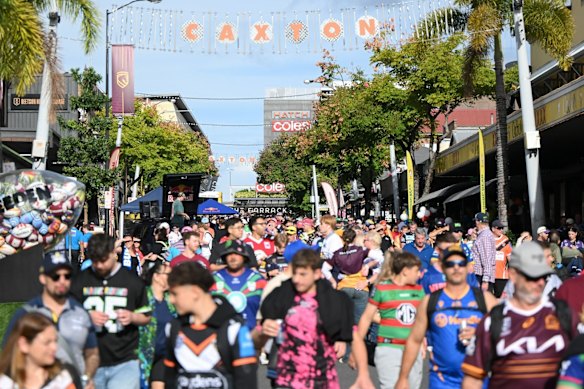 Caxton Street in Brisbane during the NRL’s Magic Round.
