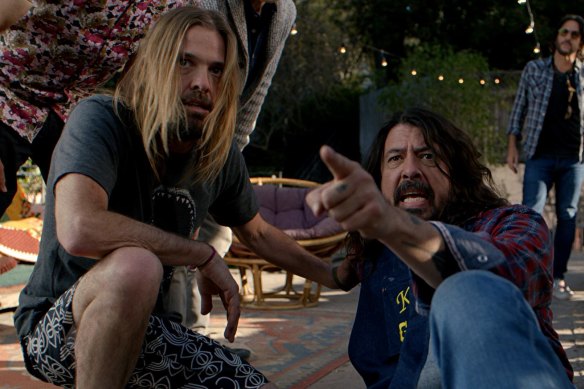 Studio 666, with Taylor Hawkins and Dave Grohl, is never serious for a moment.