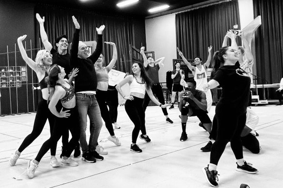 Hairspray’s Australian cast in rehearsal.