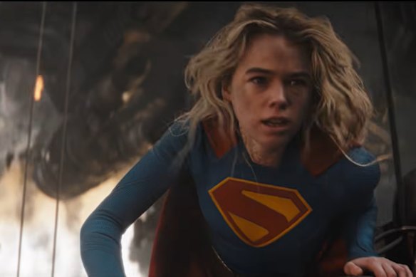 You think you’re having a bad hair day? Milly Alcock as Supergirl in the trailer for Supergirl: Woman of Tomorrow.