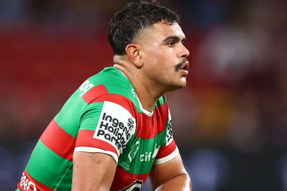 It was another unhappy night for Latrell Mitchell and the Rabbitohs.