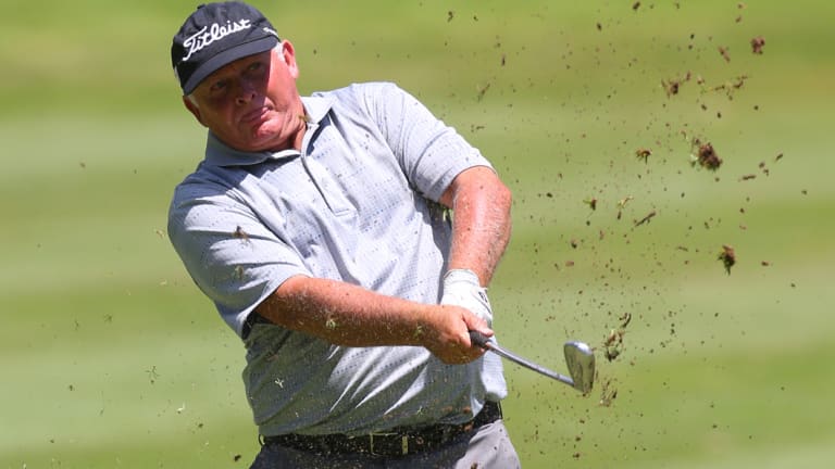 One more time: Peter Senior at the Australian Senior PGA at the Richmond Golf Club.