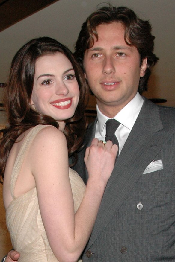 Actor Anne Hathaway, pictured with then-boyfriend Raffaello Follieri at a New York City gala in 2005, had to give authorities her personal journals and thousands of dollars worth of jewellery that Follieri had given her, when he was indicted on charges of money laundering. 