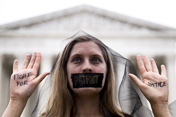 One of the thousands of women who railed against Brett Kavanaugh's confirmation to the Supreme Court. 