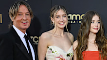 Keith Urban, Sunday Rose Kidman Urban, Faith Margaret Kidman Urban, Sybella Hawley, Nicole Kidman, and Antonia Kidman attend the 49th AFI Life Achievement Award Gala Tribute Celebrating Nicole Kidman at Dolby Theatre on April 27, 2024 in Hollywood, California