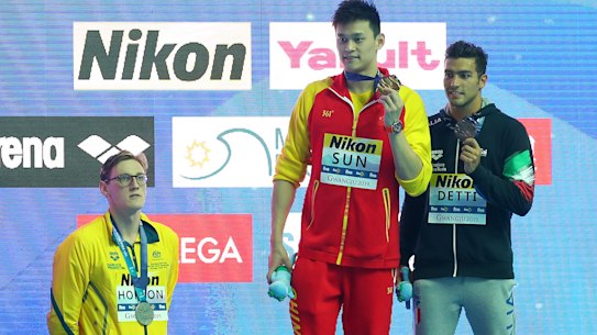 Mack Horton made headlines with his podium protest against Sun Yang at the world championships last year.