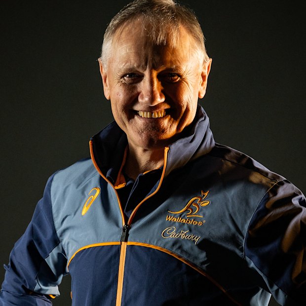 Joe Schmidt poses for a portrait during a Wallabies portrait session.
