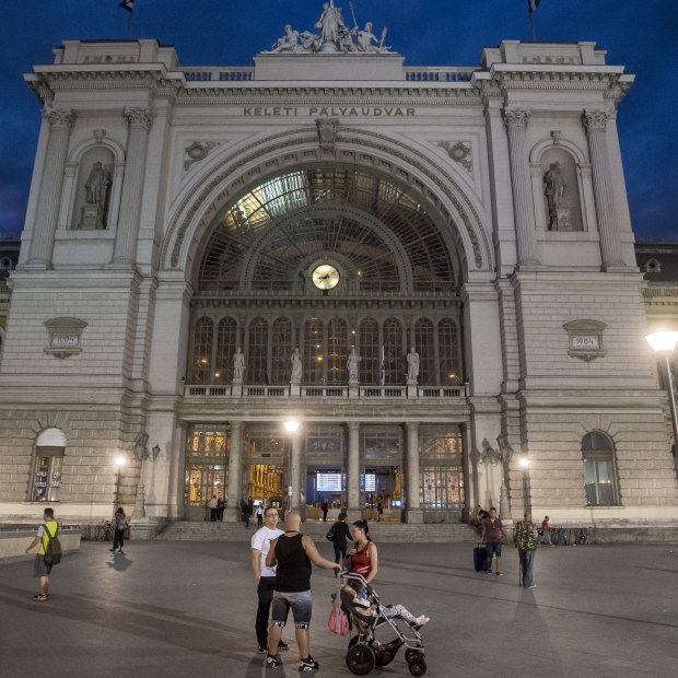 Budapest's Keleti train station: welcome relief after a long trip.