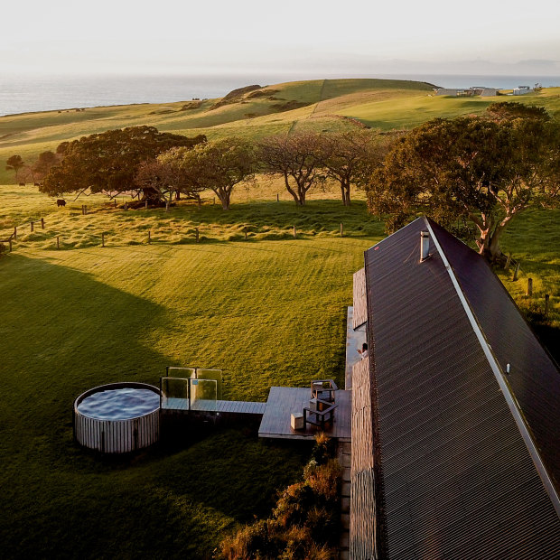 Marvel at the view of rolling lawns, lush pasture and a cow or three at The Shed in NSW's Gerroa.