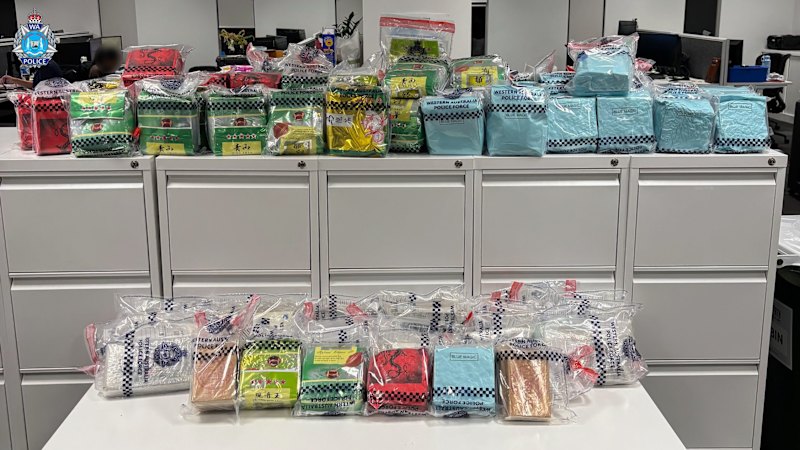 Cocaine, heroin, meth: Two charged over 80kg drug haul in WA’s South West