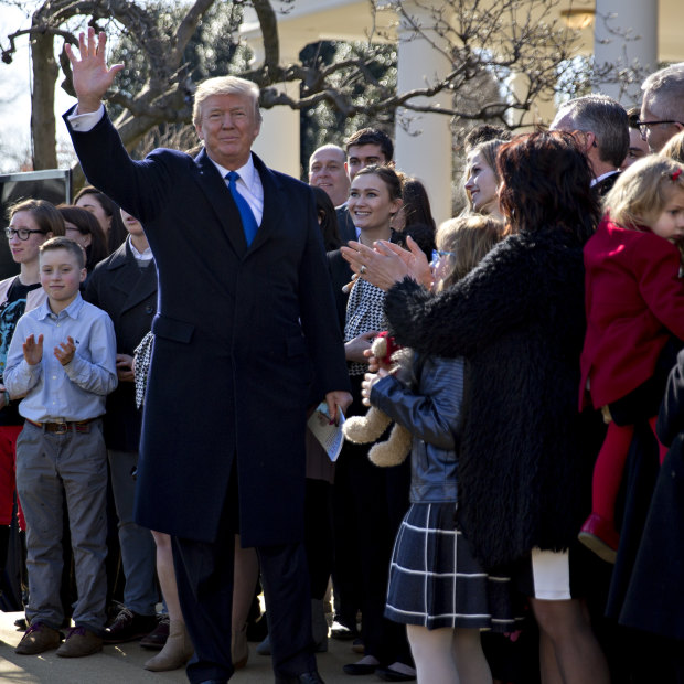 President Trump at the March for Life in Washington.