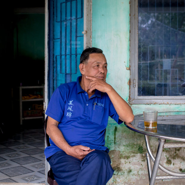 Nguyen Yen was born and raised in Triem Tay village, and has lived through the many floods it 
 has endured. “Whenever the floods came, we stayed in the garret and ate instant noodles to survive,” he said.