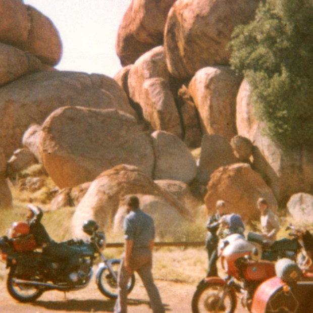 One of the last photographs taken of the trio at Devils Marbles, days before they were allegedly murdered. 