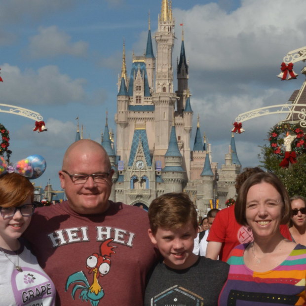 The Moloney family at Disney World Florida.