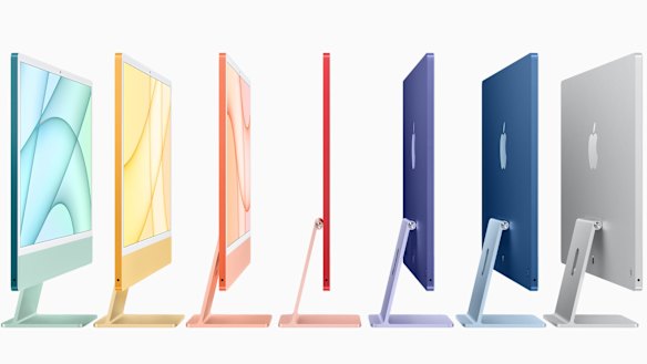 Apple’s new iMac is available in a range of colours.