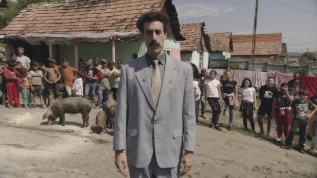 Sacha Baron Cohen as Borat.