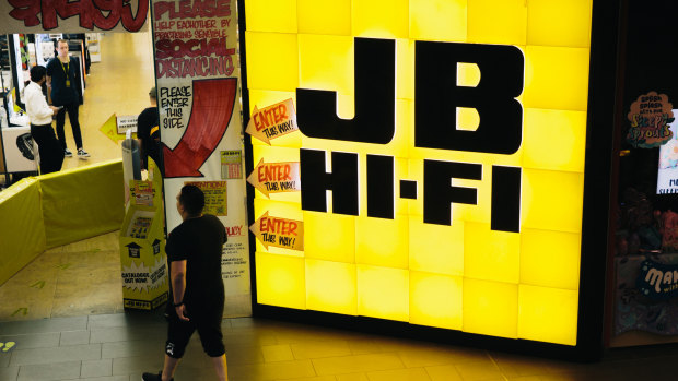 JB Hi-Fi has seen sales continue to surge through July and August.