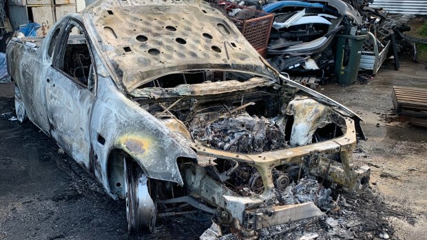 A stolen ute recovered by a Geelong tow company was torched overnight.  