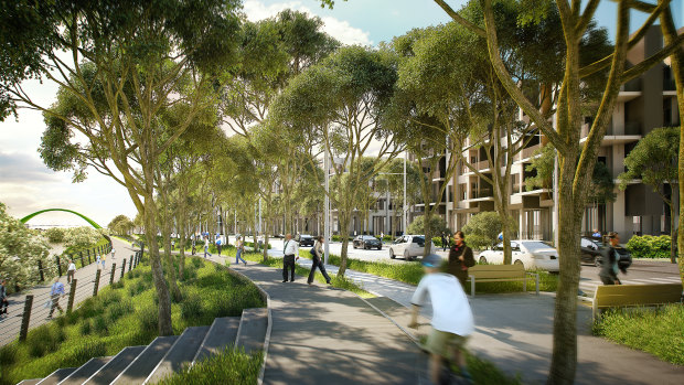 An artist's impression of redevelopment at Camellia.