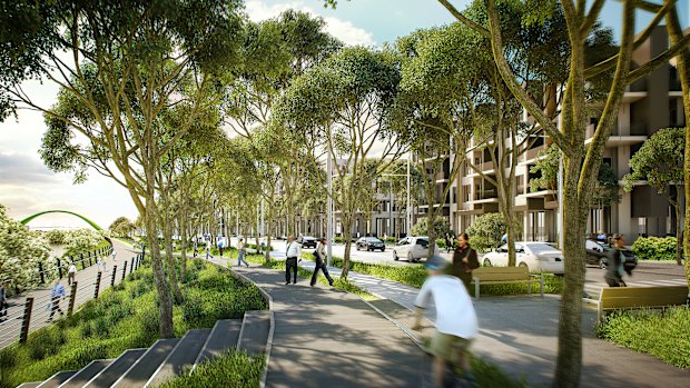 An artist's impression of redevelopment at Camellia.