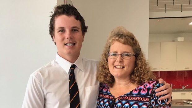 Anne-Maree Williams and her 18-year-old son Jack are both happy he is returning to school to complete his HSC.