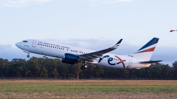 Rex launched jet services to challenge Qantas and Virgin last year. 