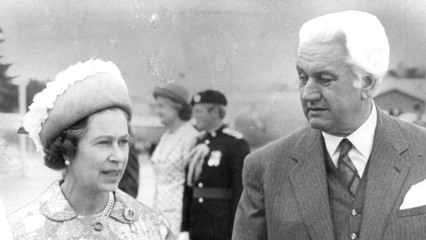The Queen with then-Governor-General Sir John Kerr in 1977.
