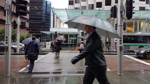 Wild weather has lashed Perth. 
