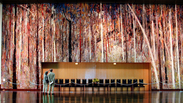 The tapestry has held pride of place in the Great Hall of Parliament House since the building opened in Canberra 30 years ago.