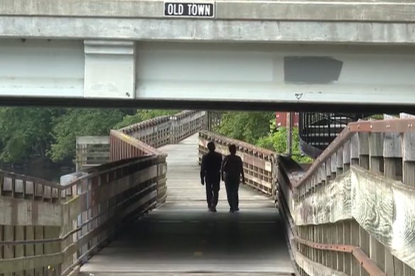 The river trail in Lansing. 