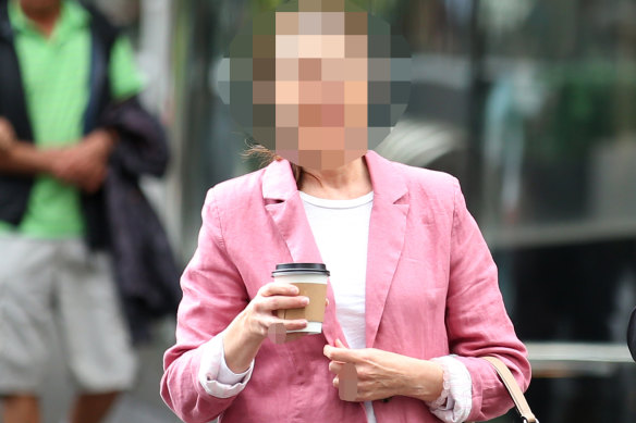 The foster mother of William Tyrrell arrives at the Downing Centre local court on Friday.