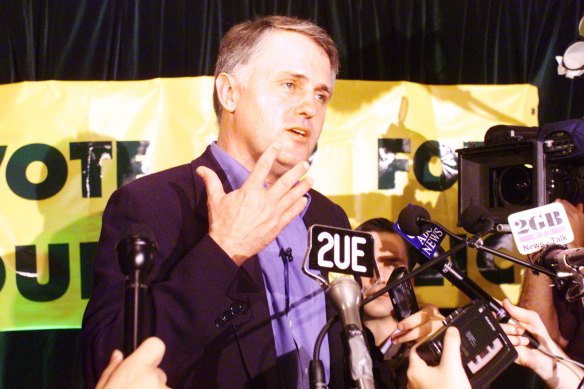 Future prime minister Malcolm Turnbull was the head of the defeated Yes case in the 1999 republic referendum.