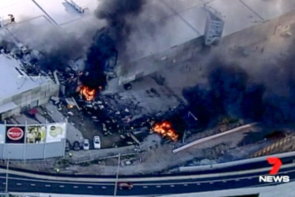 The aircraft crashed into the DFO shopping centre seconds after taking off from Essendon Airport.