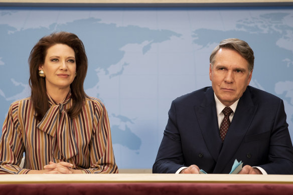 Anna Torv plays an outwardly tough and ambitious reporter who’s made her way to the desk in spite of the discomfort of her co-host, veteran Geoff Walters (Robert Taylor).