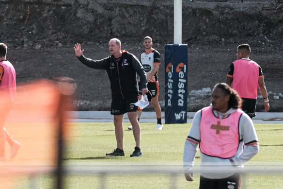Michael Maguire at Tigers training on Tuesday morning.
