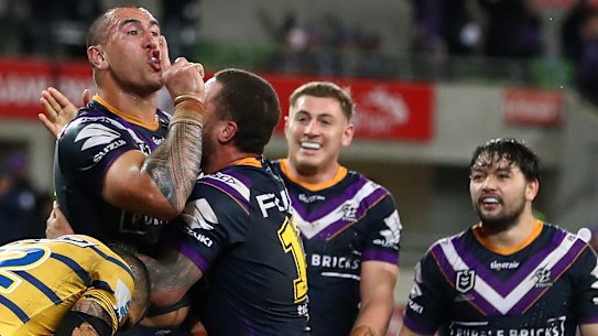 Melbourne Storm beat the Eels to advance. 