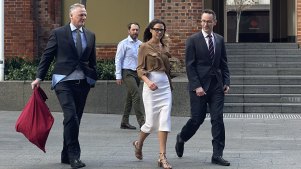 Bianca Rinehart arriving at WA’s Supreme Court on Wednesday.